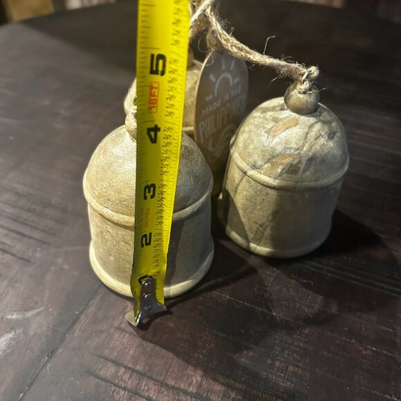 NWT 2 Pairs Set of 3 Handmade Rustic Harmony Vintage Cow Bells - Picture 13 of 13